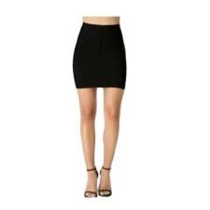 BCBGMaxAzria black bandage pencil skirt